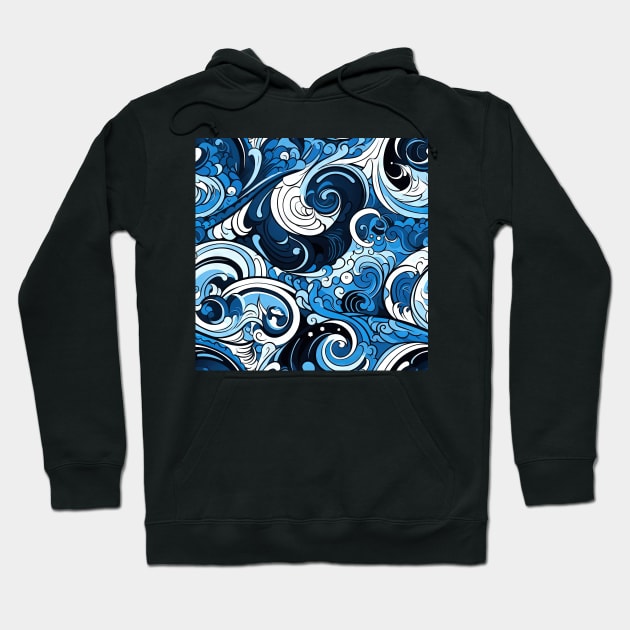 Abstract Swirls and Waves Effect illustration Hoodie by Russell102